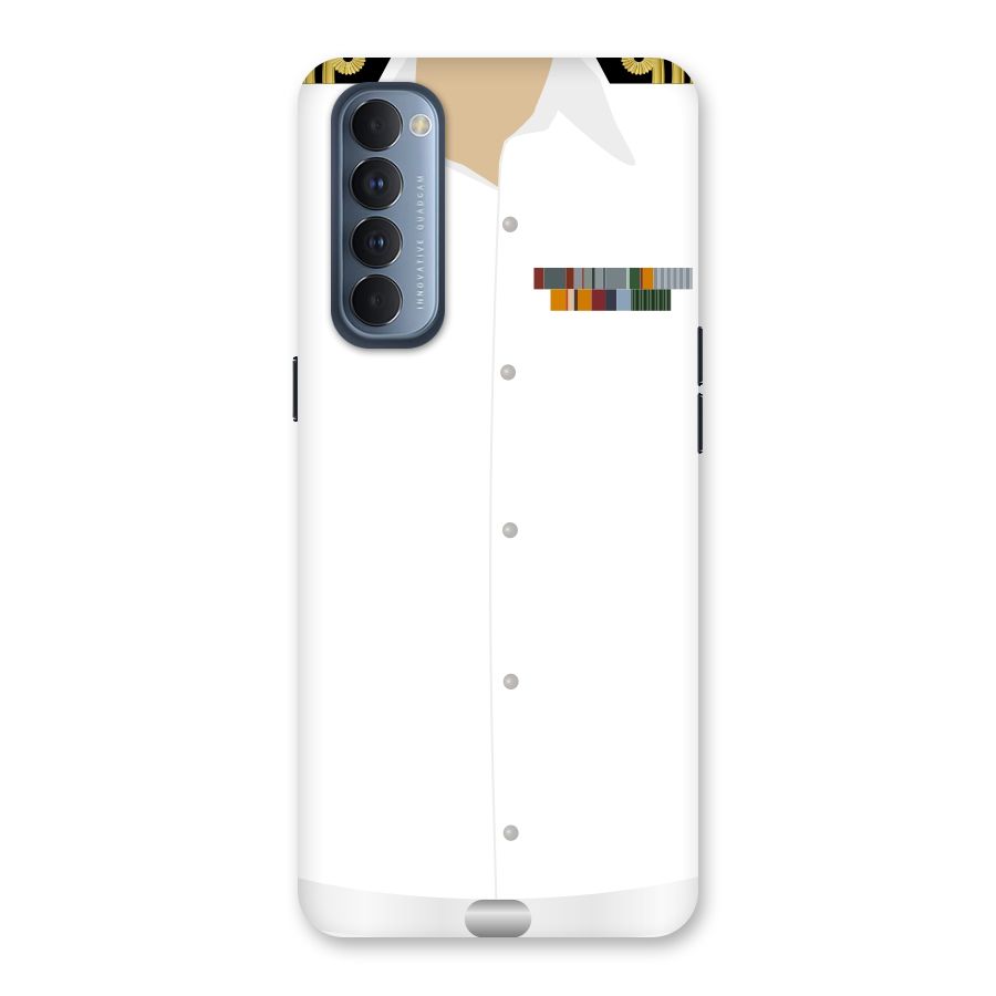 Navy Uniform Back Case for Reno4 Pro