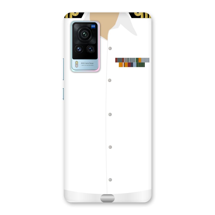Navy Uniform Back Case for Vivo X60 Pro