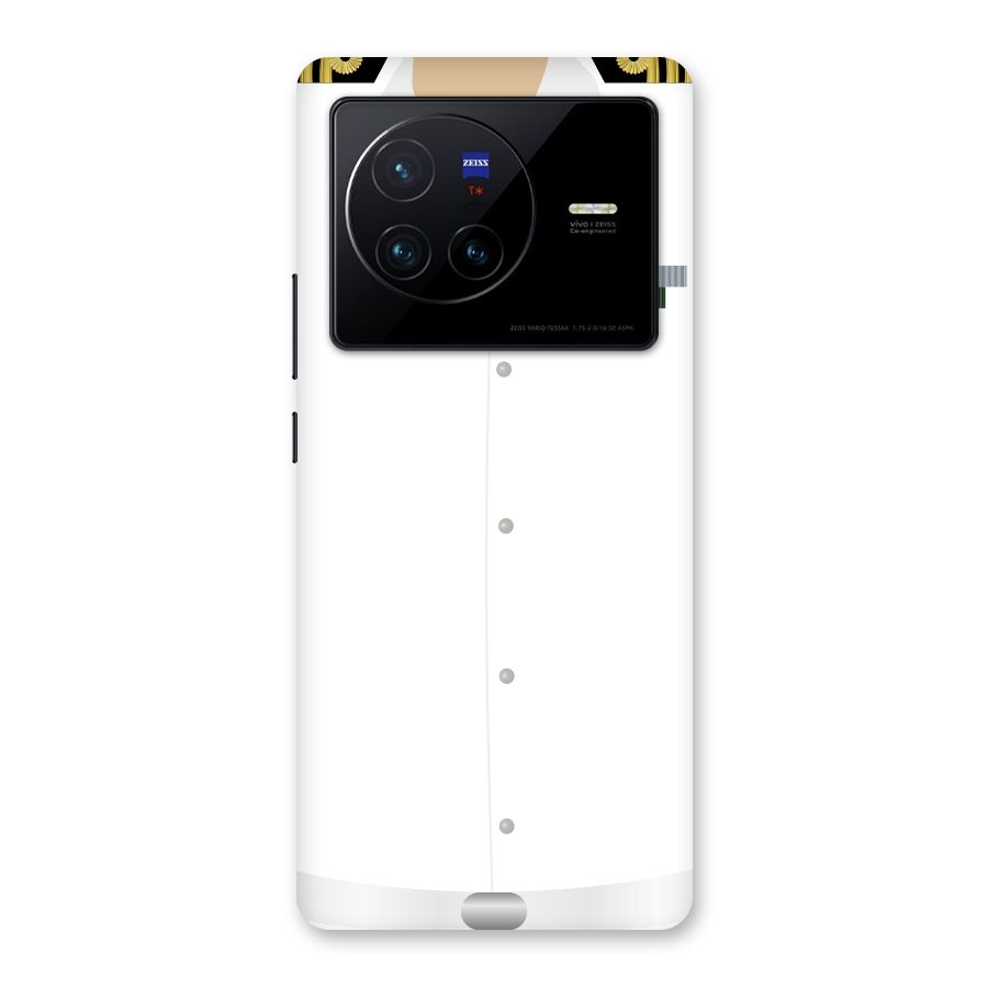 Navy Uniform Back Case for Vivo X80