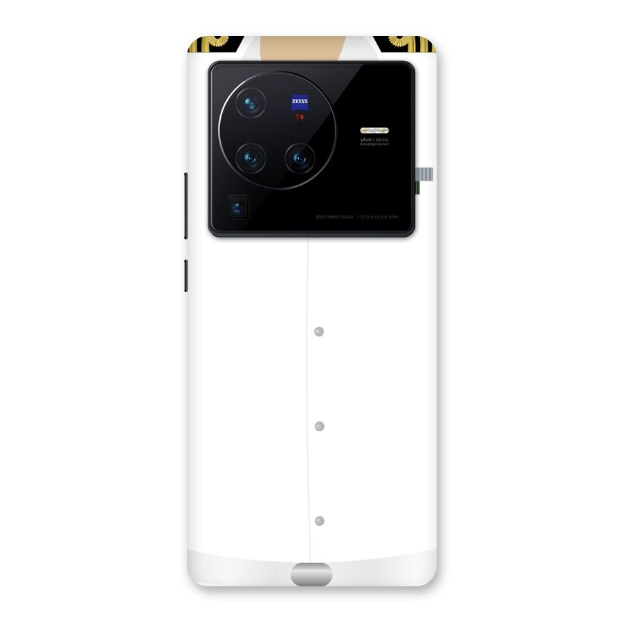 Navy Uniform Back Case for Vivo X80 Pro