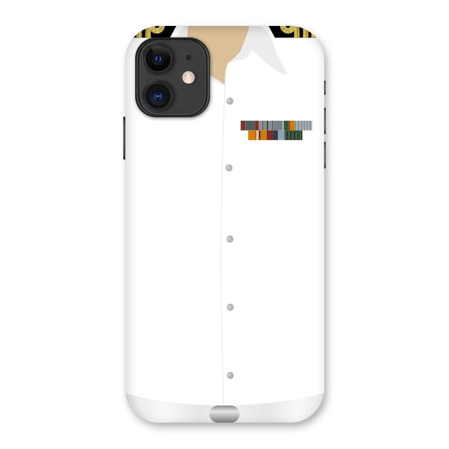 Navy Uniform Back Case for iPhone 11