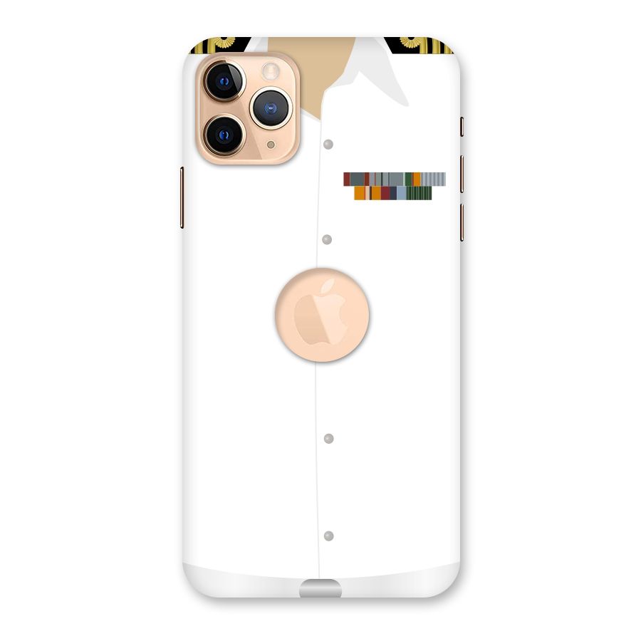 Navy Uniform Back Case for iPhone 11 Pro Max Logo Cut