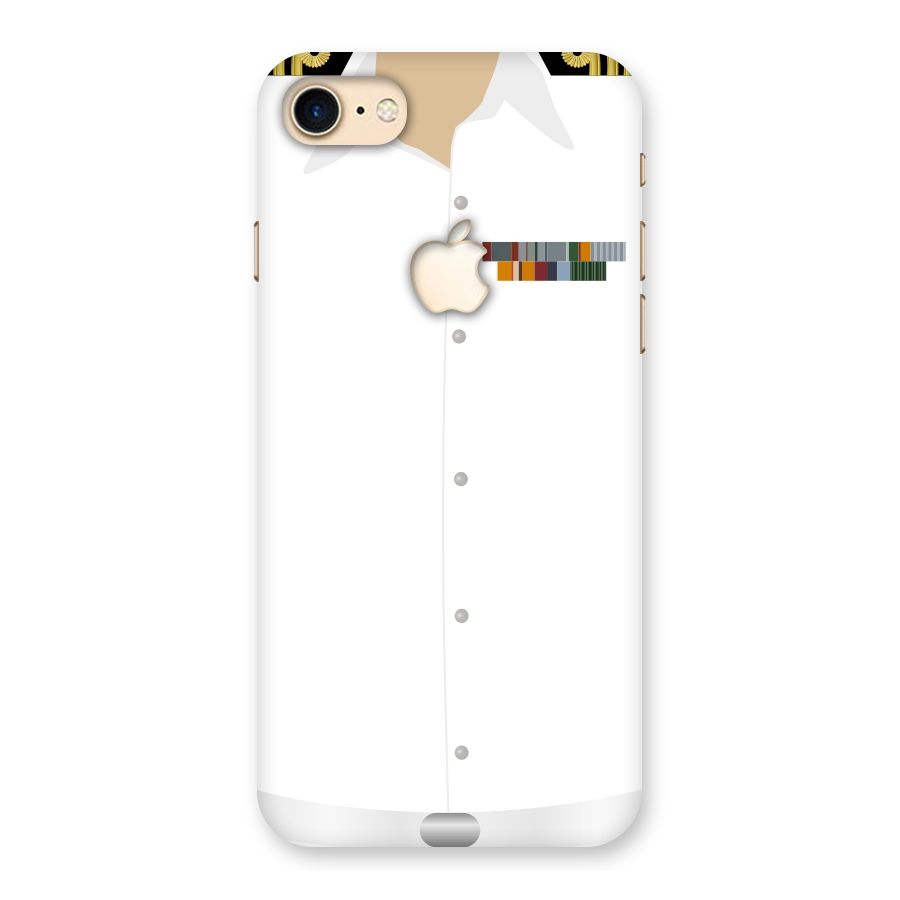 Navy Uniform Back Case for iPhone 7 Apple Cut