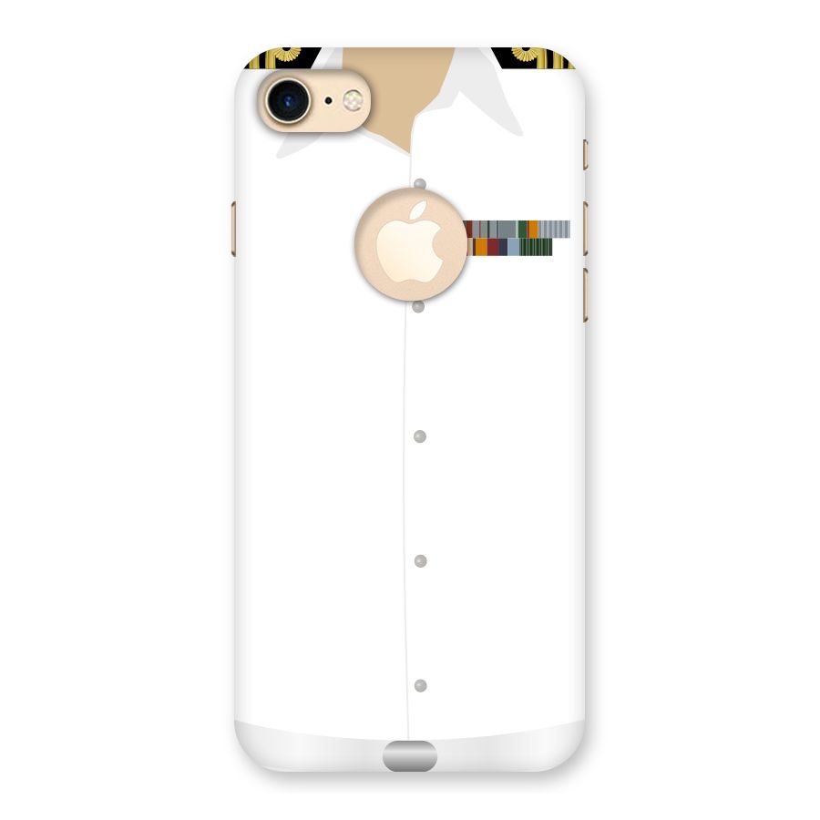 Navy Uniform Back Case for iPhone 7 Logo Cut