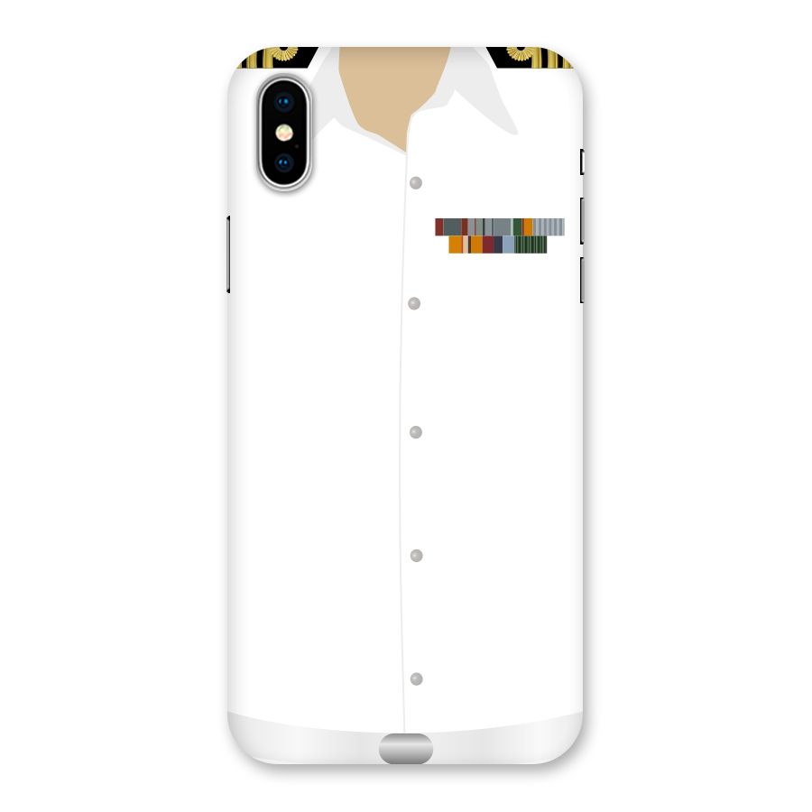 Navy Uniform Back Case for iPhone XS