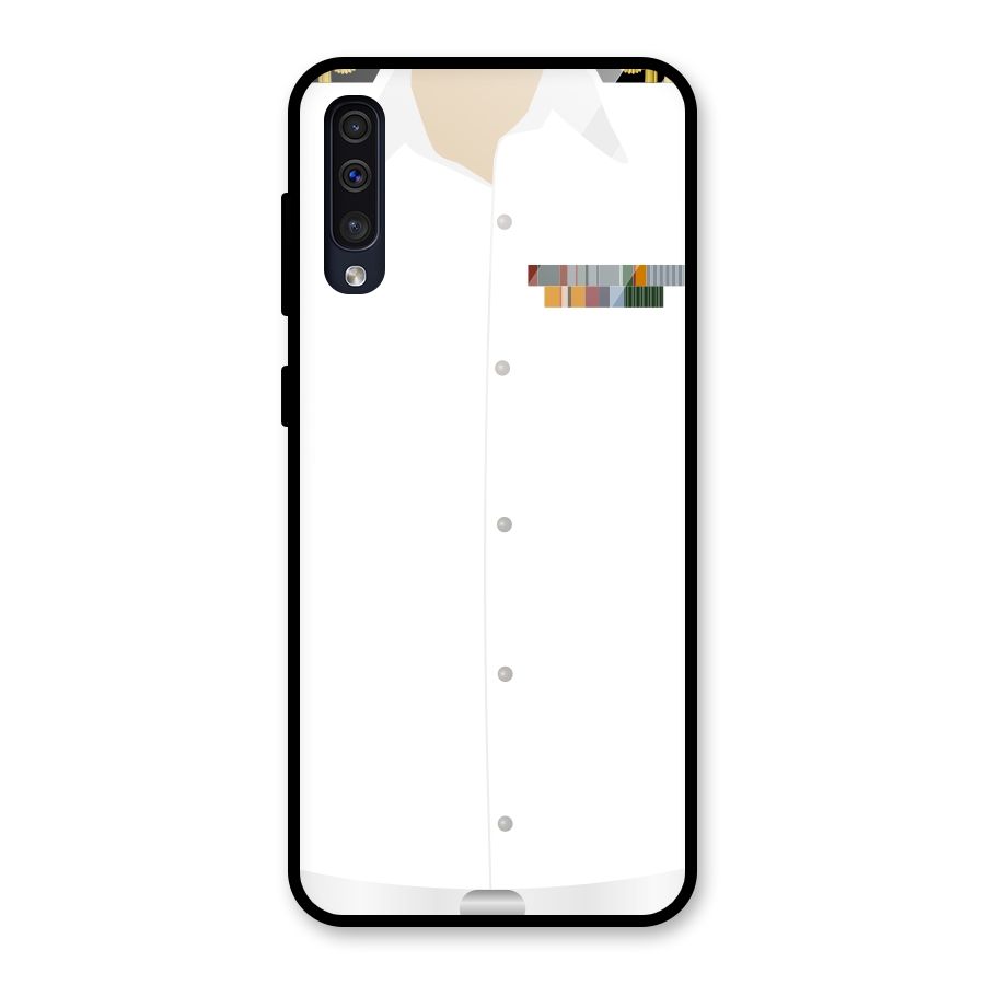 Navy Uniform Glass Back Case for Galaxy A30s