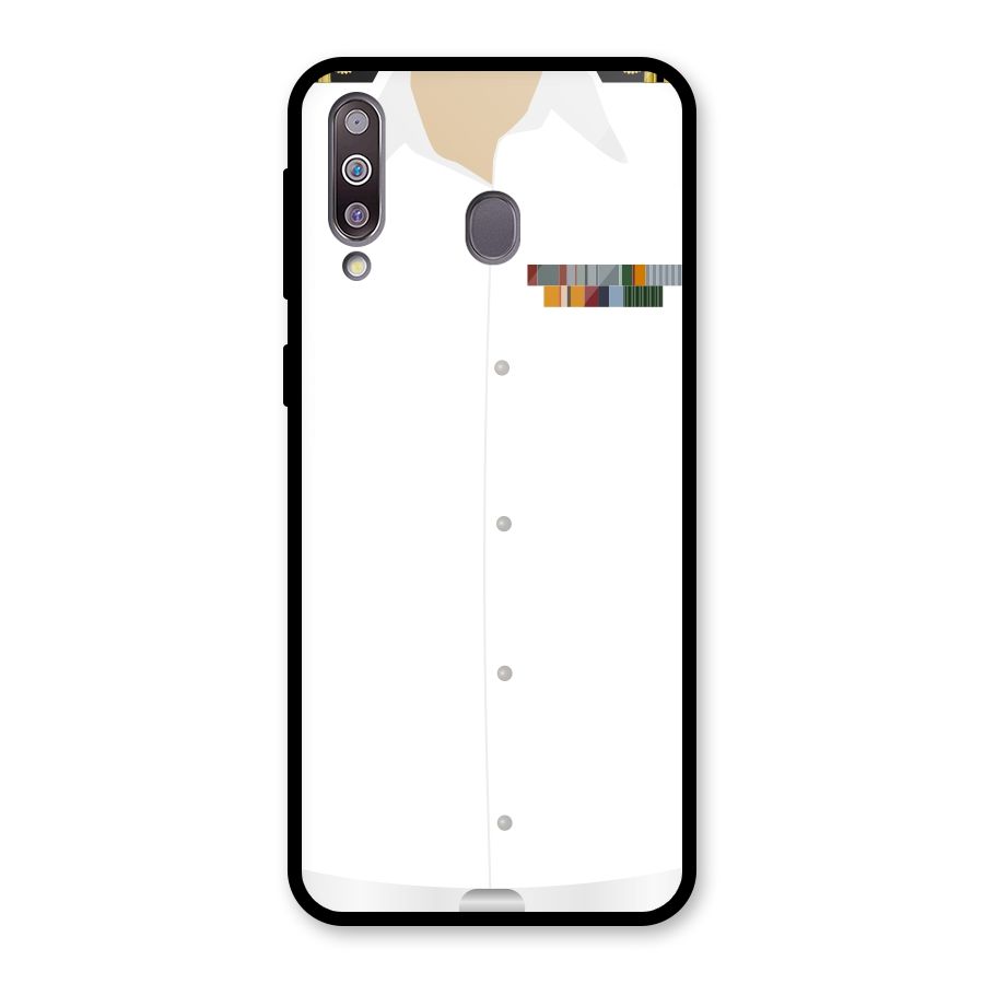 Navy Uniform Glass Back Case for Galaxy M30