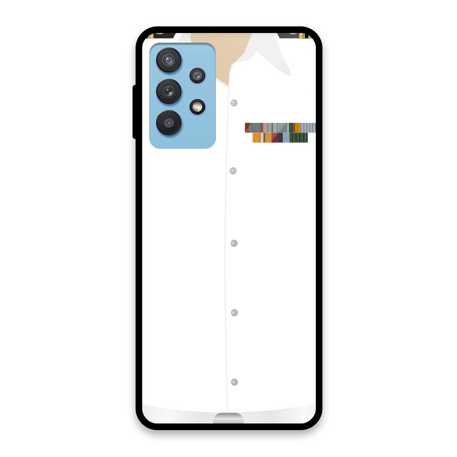 Navy Uniform Glass Back Case for Galaxy M32 5G