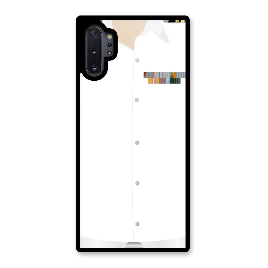 Navy Uniform Glass Back Case for Galaxy Note 10 Plus