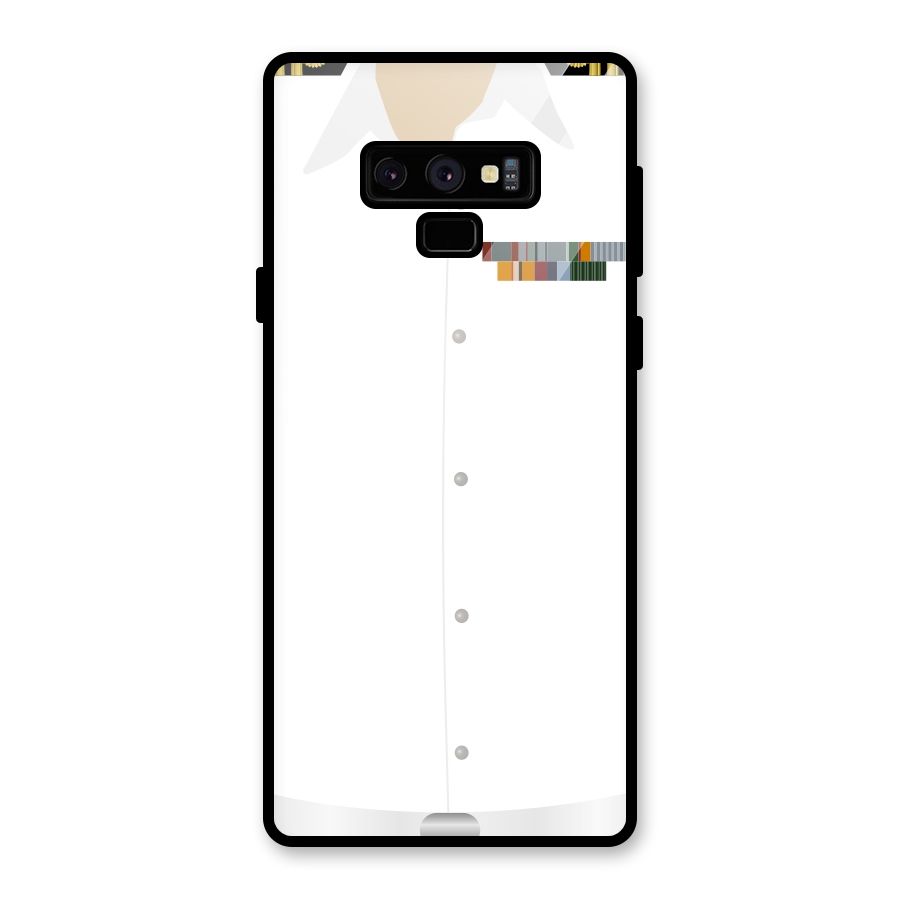 Navy Uniform Glass Back Case for Galaxy Note 9