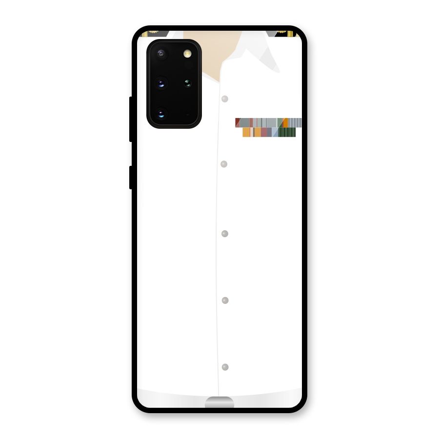 Navy Uniform Glass Back Case for Galaxy S20 Plus
