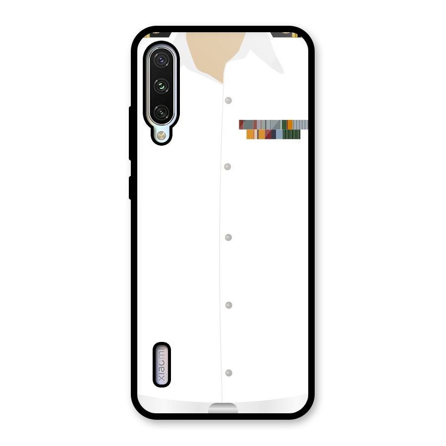 Navy Uniform Glass Back Case for Mi A3