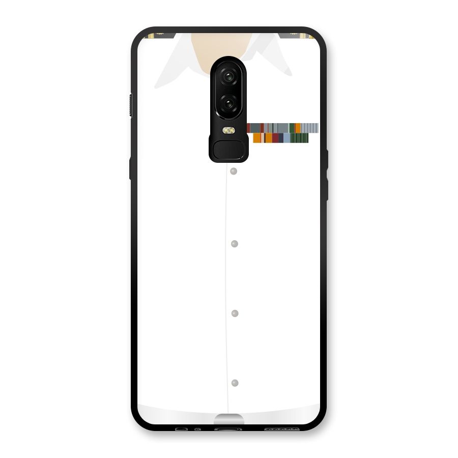 Navy Uniform Glass Back Case for OnePlus 6