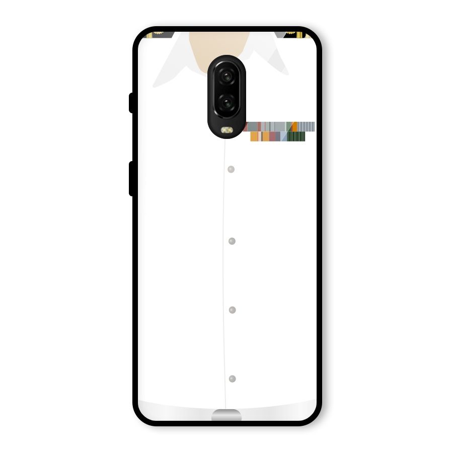 Navy Uniform Glass Back Case for OnePlus 6T