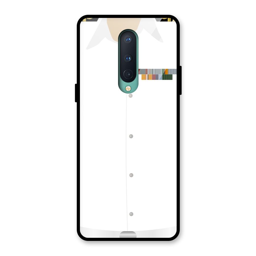 Navy Uniform Glass Back Case for OnePlus 8