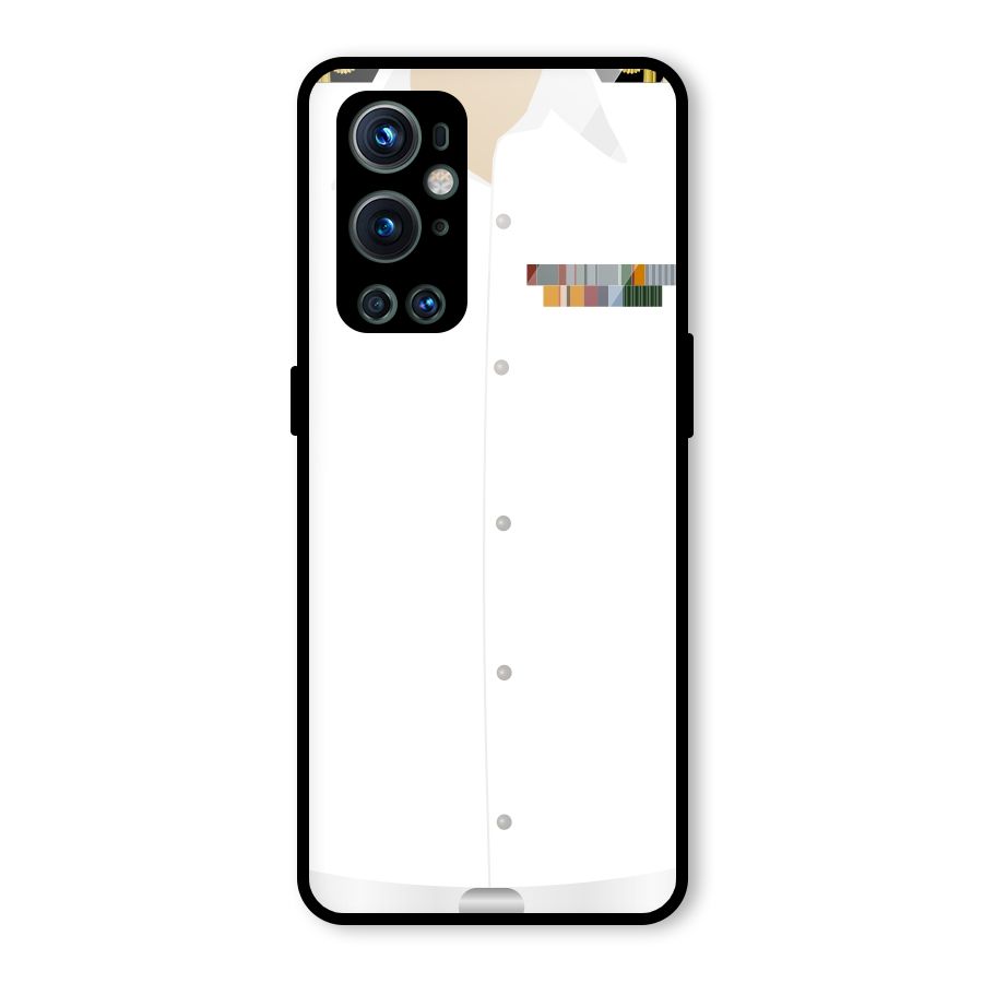 Navy Uniform Glass Back Case for OnePlus 9 Pro
