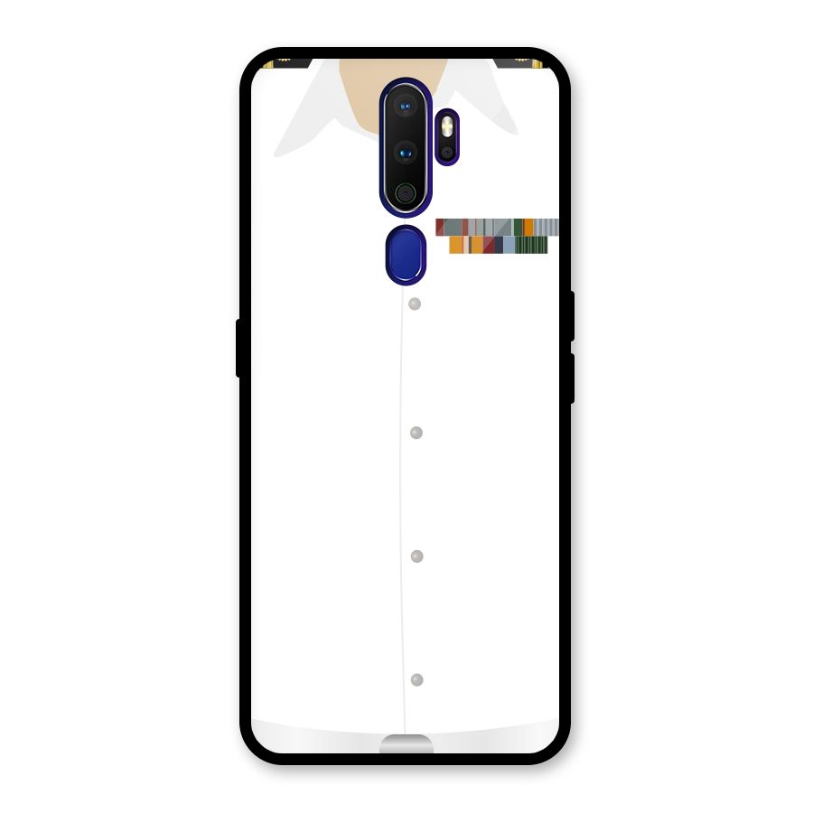 Navy Uniform Glass Back Case for Oppo A9 (2020)