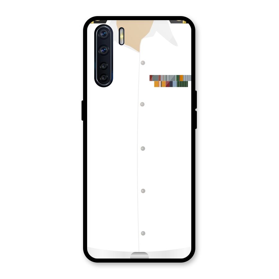 Navy Uniform Glass Back Case for Oppo F15
