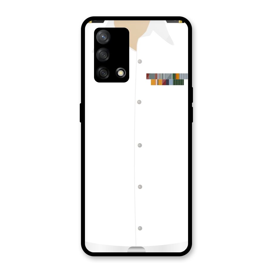 Navy Uniform Glass Back Case for Oppo F19