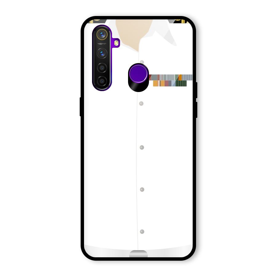 Navy Uniform Glass Back Case for Realme 5 Pro