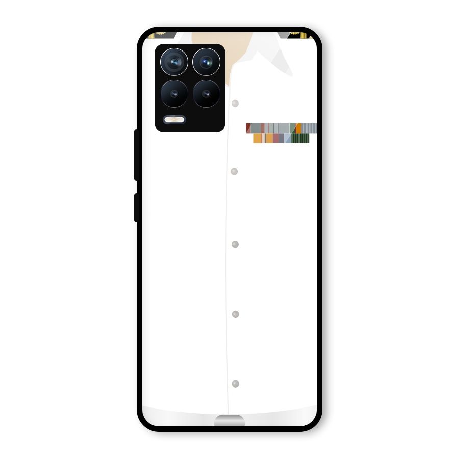 Navy Uniform Glass Back Case for Realme 8 Pro