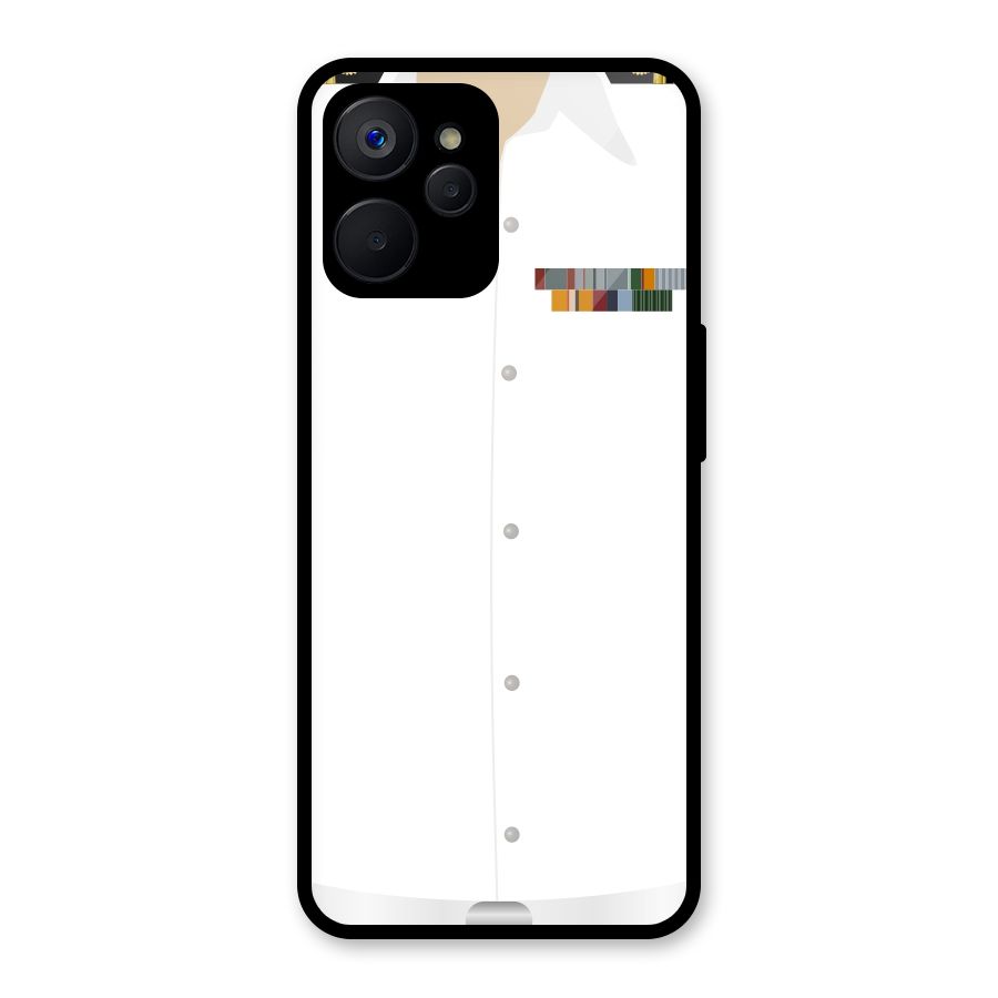Navy Uniform Glass Back Case for Realme 9i 5G