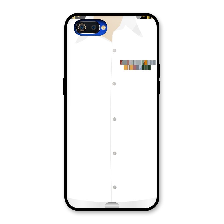 Navy Uniform Glass Back Case for Realme C2