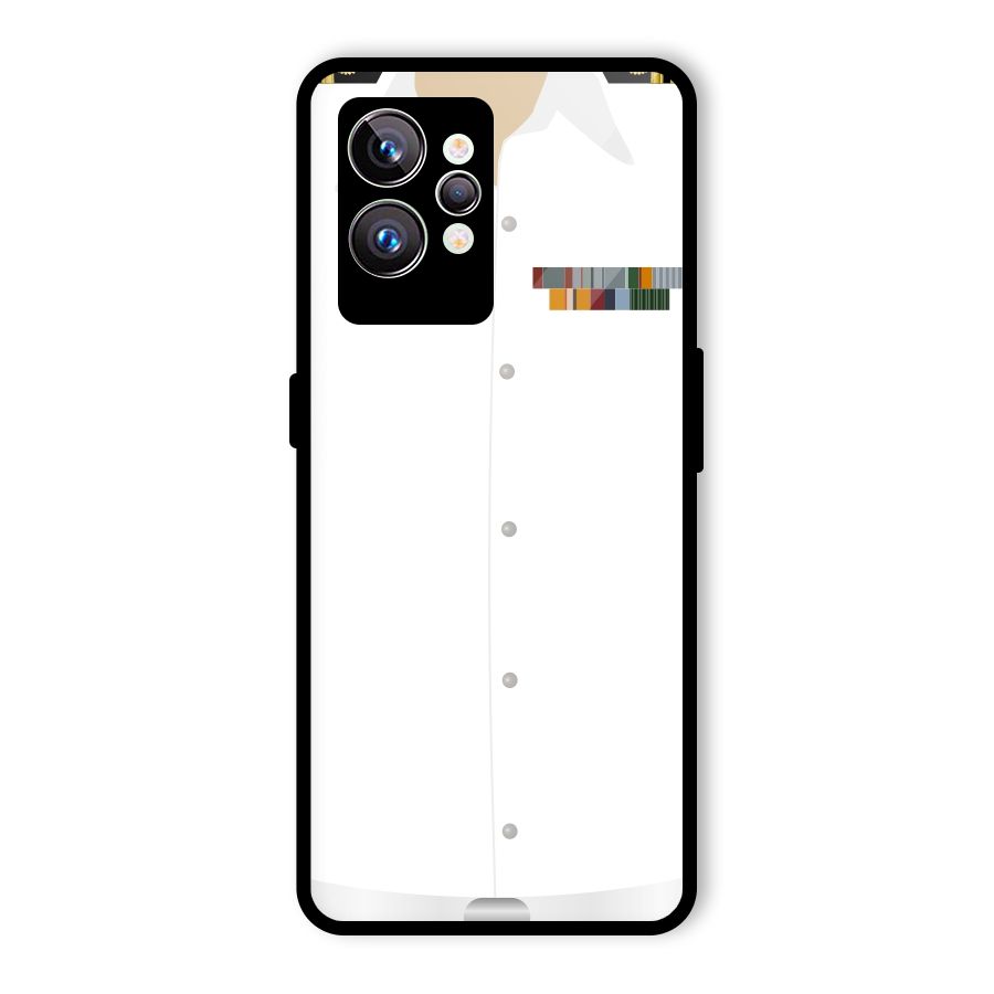 Navy Uniform Glass Back Case for Realme GT2 Pro