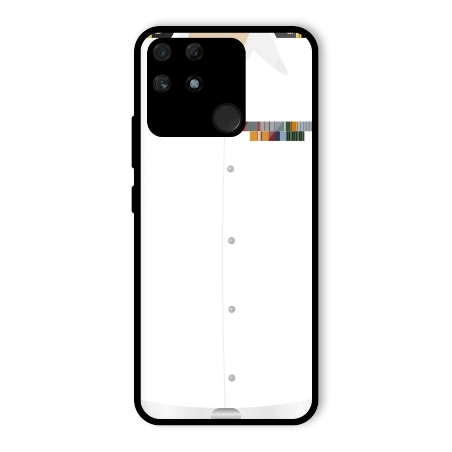Navy Uniform Glass Back Case for Realme Narzo 50A