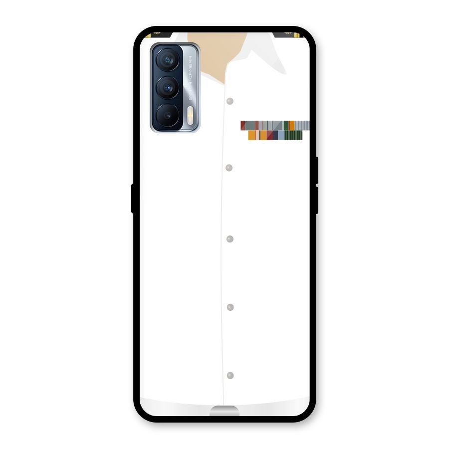 Navy Uniform Glass Back Case for Realme X7