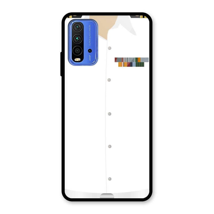 Navy Uniform Glass Back Case for Redmi 9 Power