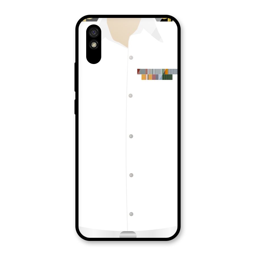 Navy Uniform Glass Back Case for Redmi 9i