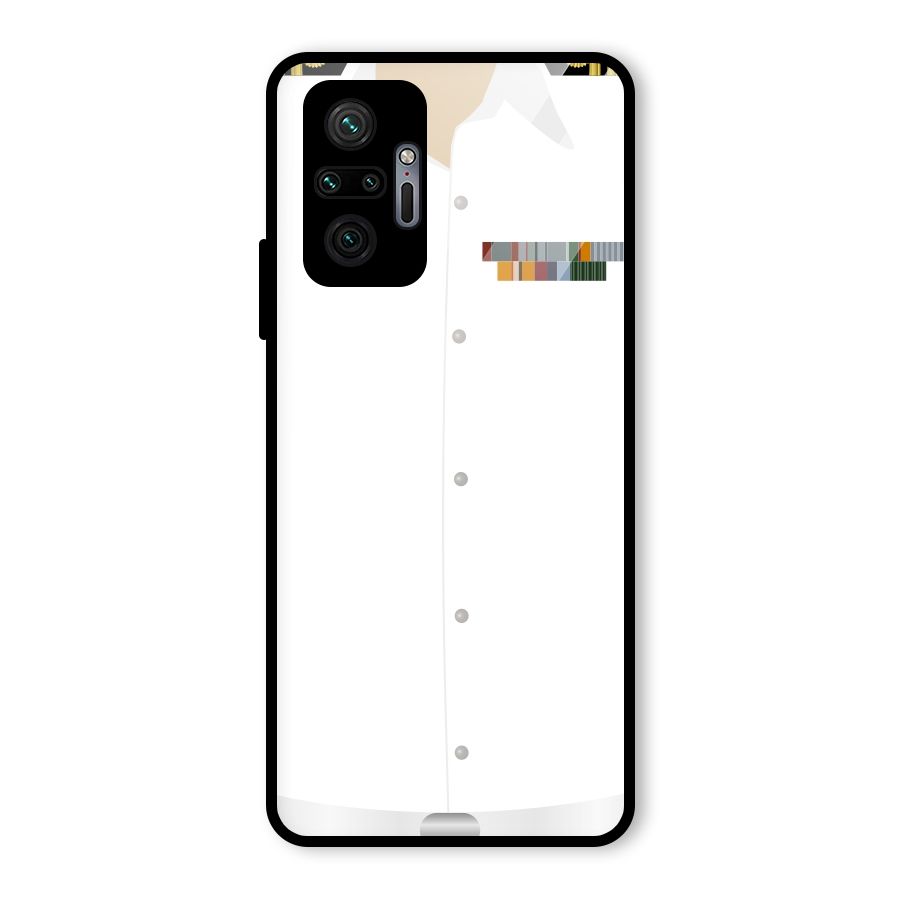 Navy Uniform Glass Back Case for Redmi Note 10 Pro