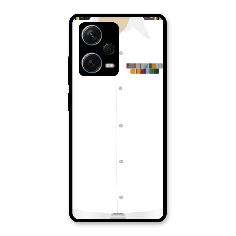 Navy Uniform Glass Back Case for Redmi Note 12 Pro Plus 5G