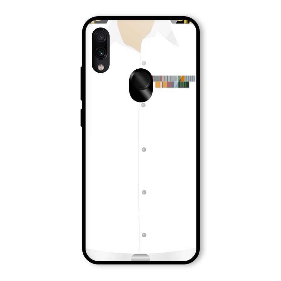 Navy Uniform Glass Back Case for Redmi Note 7S