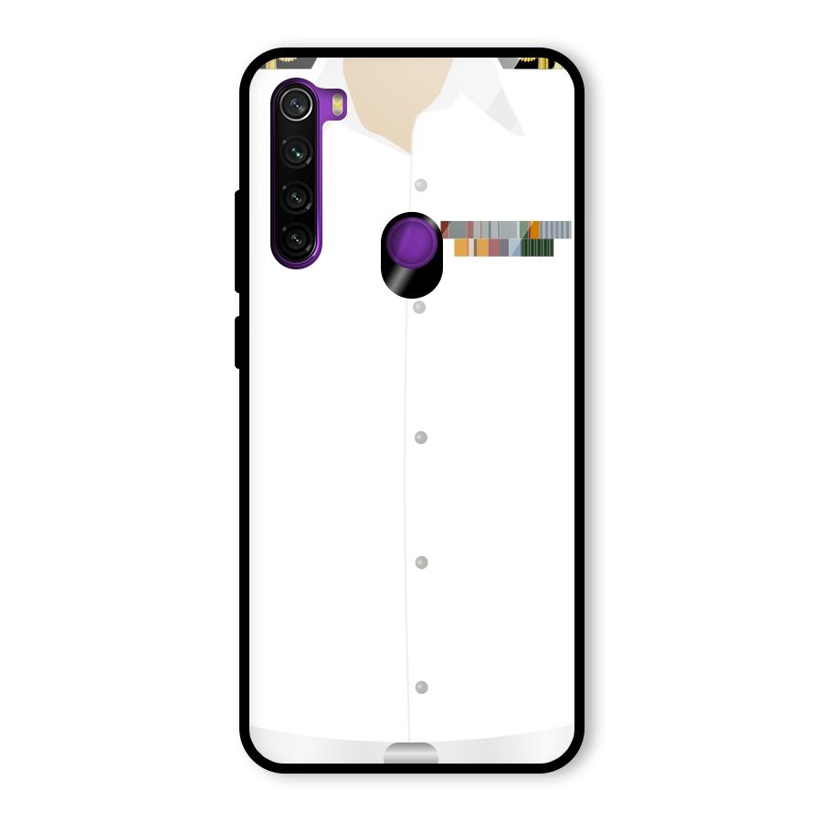Navy Uniform Glass Back Case for Redmi Note 8