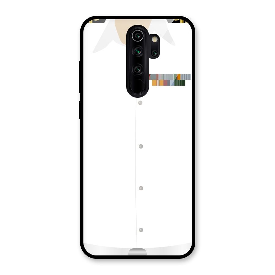 Navy Uniform Glass Back Case for Redmi Note 8 Pro