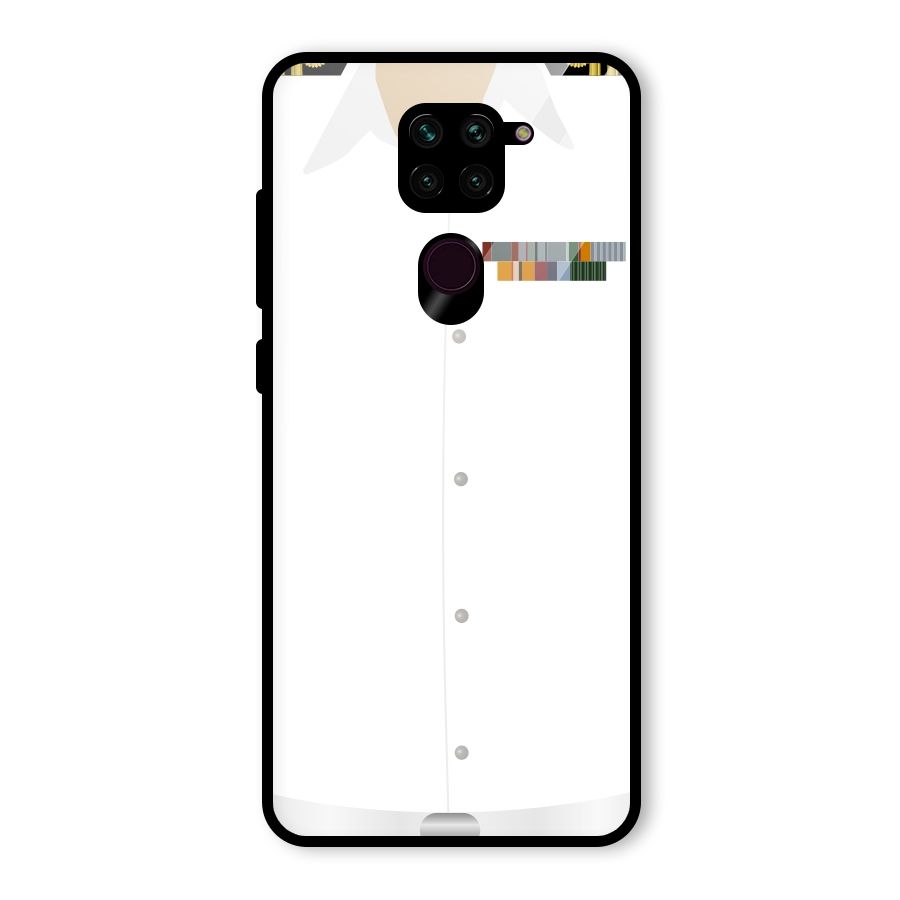 Navy Uniform Glass Back Case for Redmi Note 9