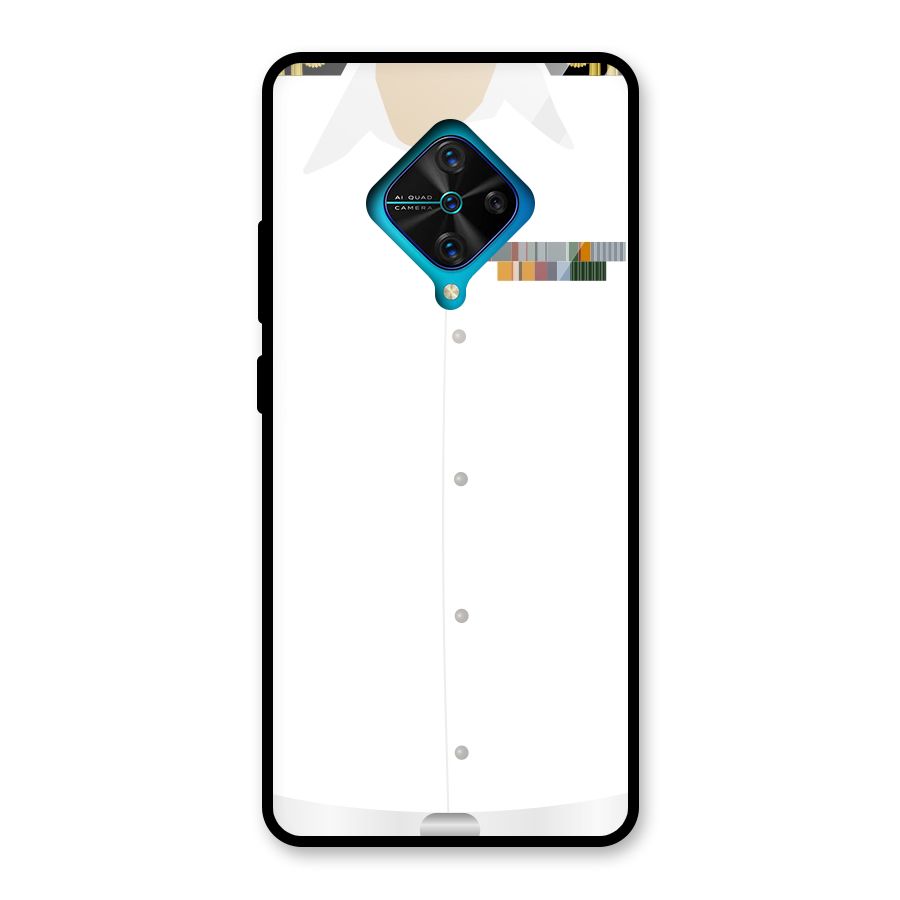 Navy Uniform Glass Back Case for Vivo S1 Pro