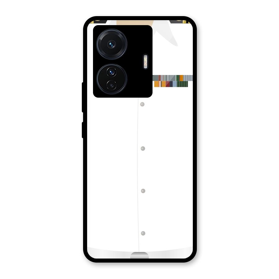 Navy Uniform Glass Back Case for Vivo T1 Pro