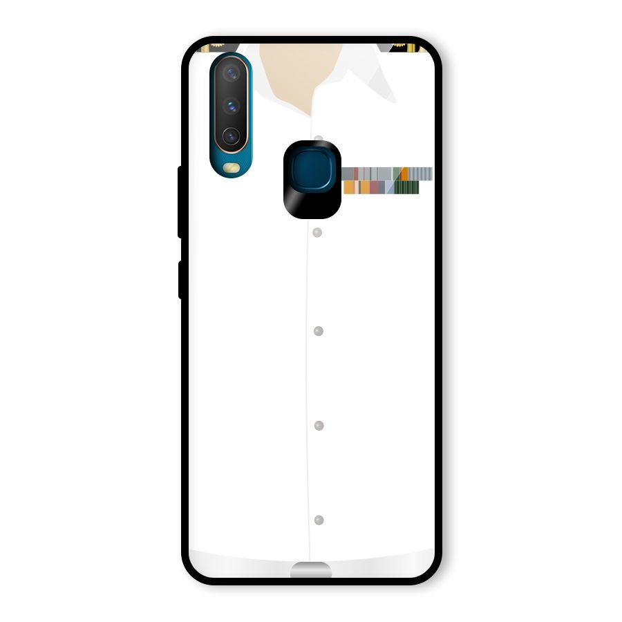 Navy Uniform Glass Back Case for Vivo U10