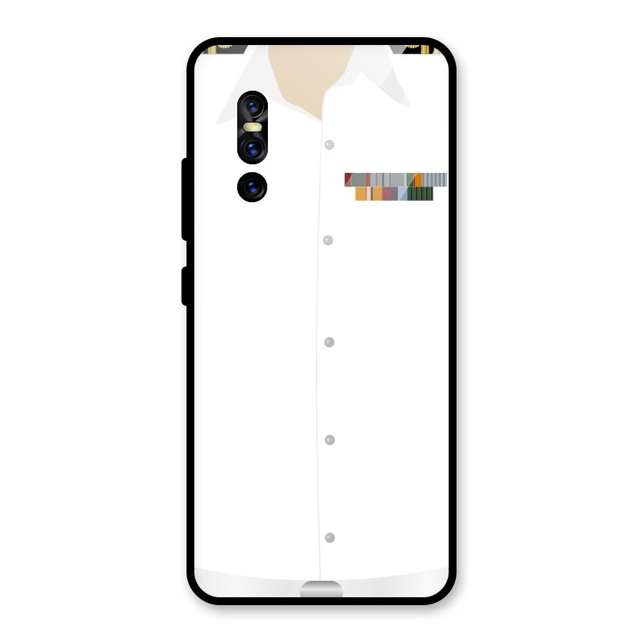 Navy Uniform Glass Back Case for Vivo V15 Pro