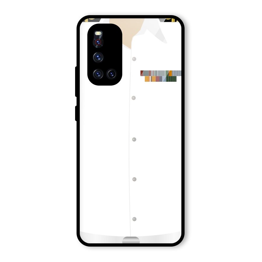 Navy Uniform Glass Back Case for Vivo V19