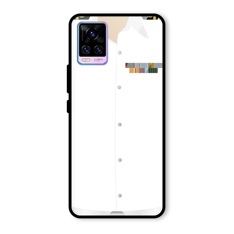 Navy Uniform Glass Back Case for Vivo V20 Pro