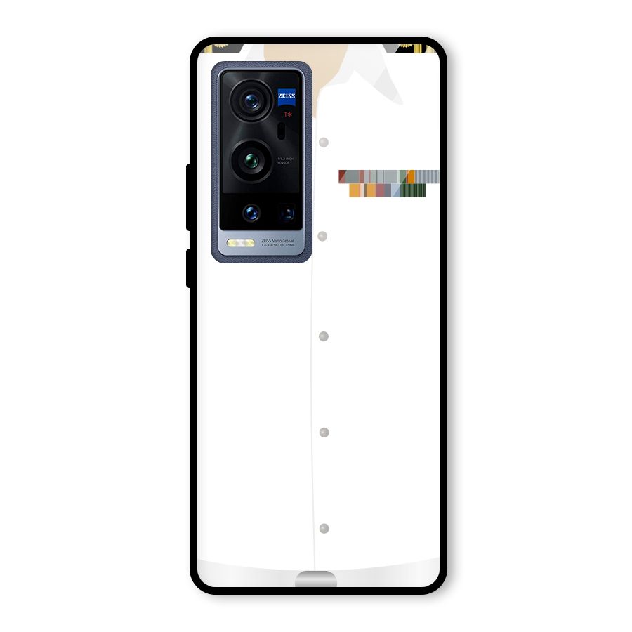 Navy Uniform Glass Back Case for Vivo X60 Pro Plus