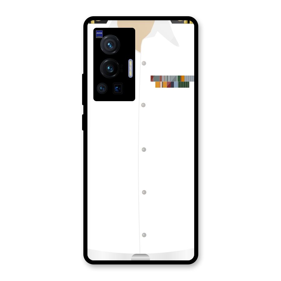 Navy Uniform Glass Back Case for Vivo X70 Pro