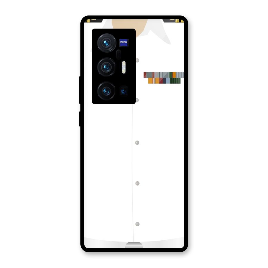 Navy Uniform Glass Back Case for Vivo X70 Pro Plus