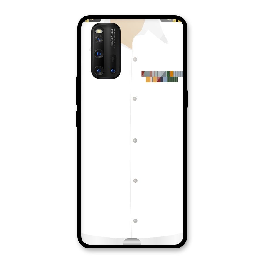 Navy Uniform Glass Back Case for Vivo iQOO 3