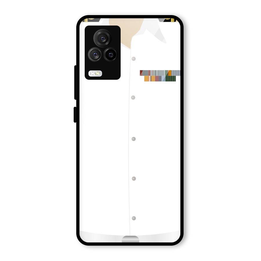 Navy Uniform Glass Back Case for Vivo iQOO 7 Legend 5G