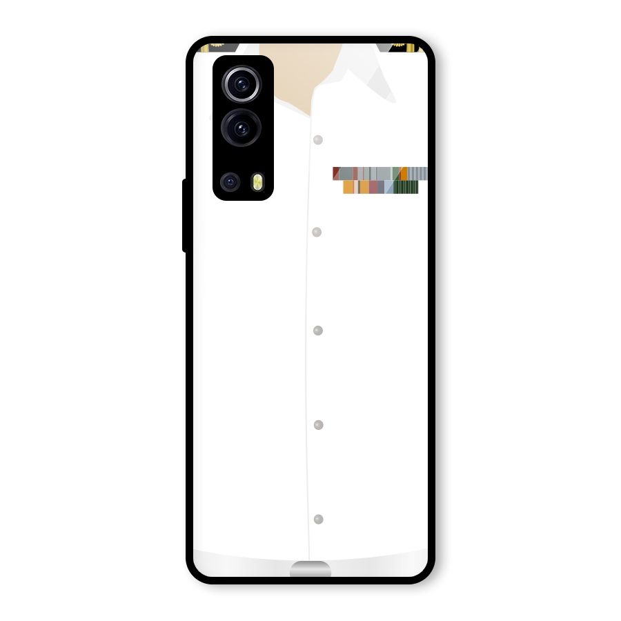 Navy Uniform Glass Back Case for Vivo iQOO Z3